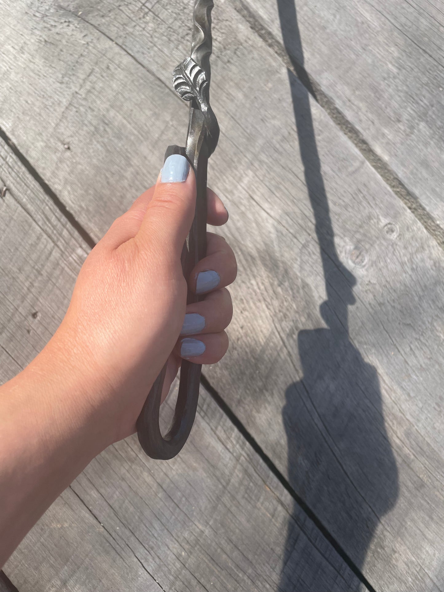 Fire Poker with Gothic Leaf
