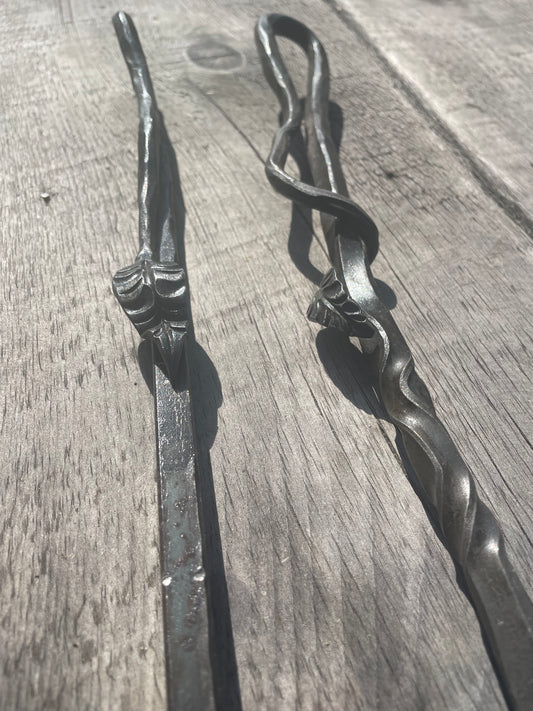 Fire Poker with Gothic Leaf
