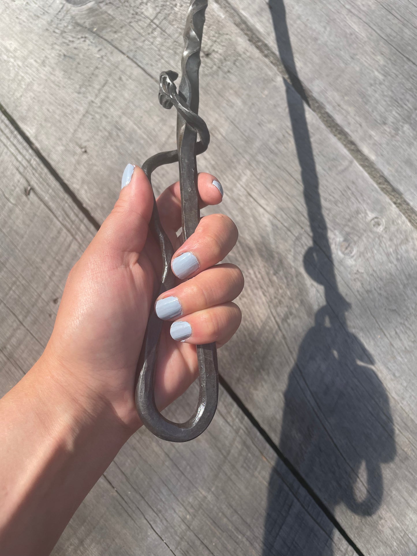 Fire Poker with Gothic Leaf