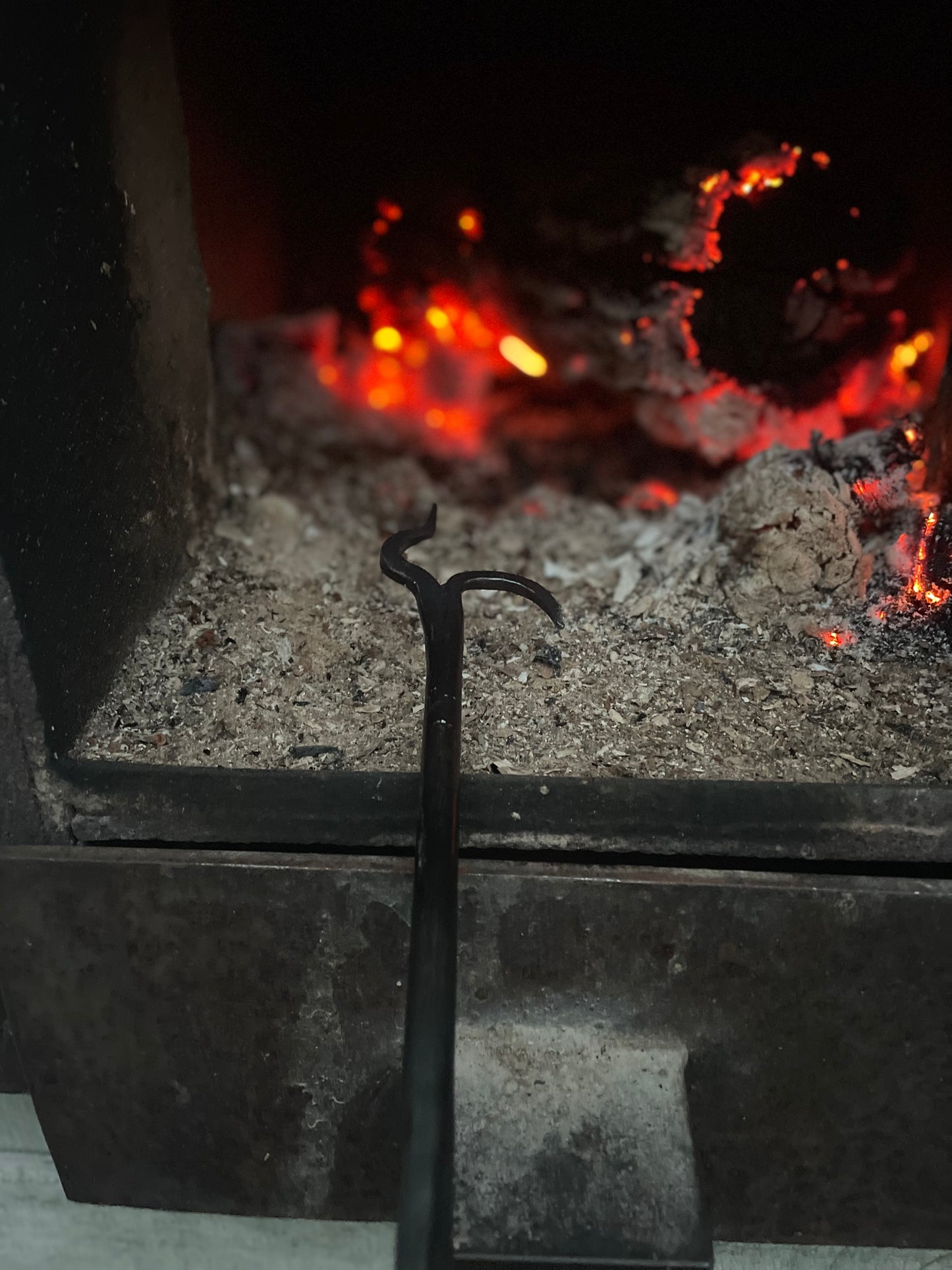 Fire Poker with Birch Leaf