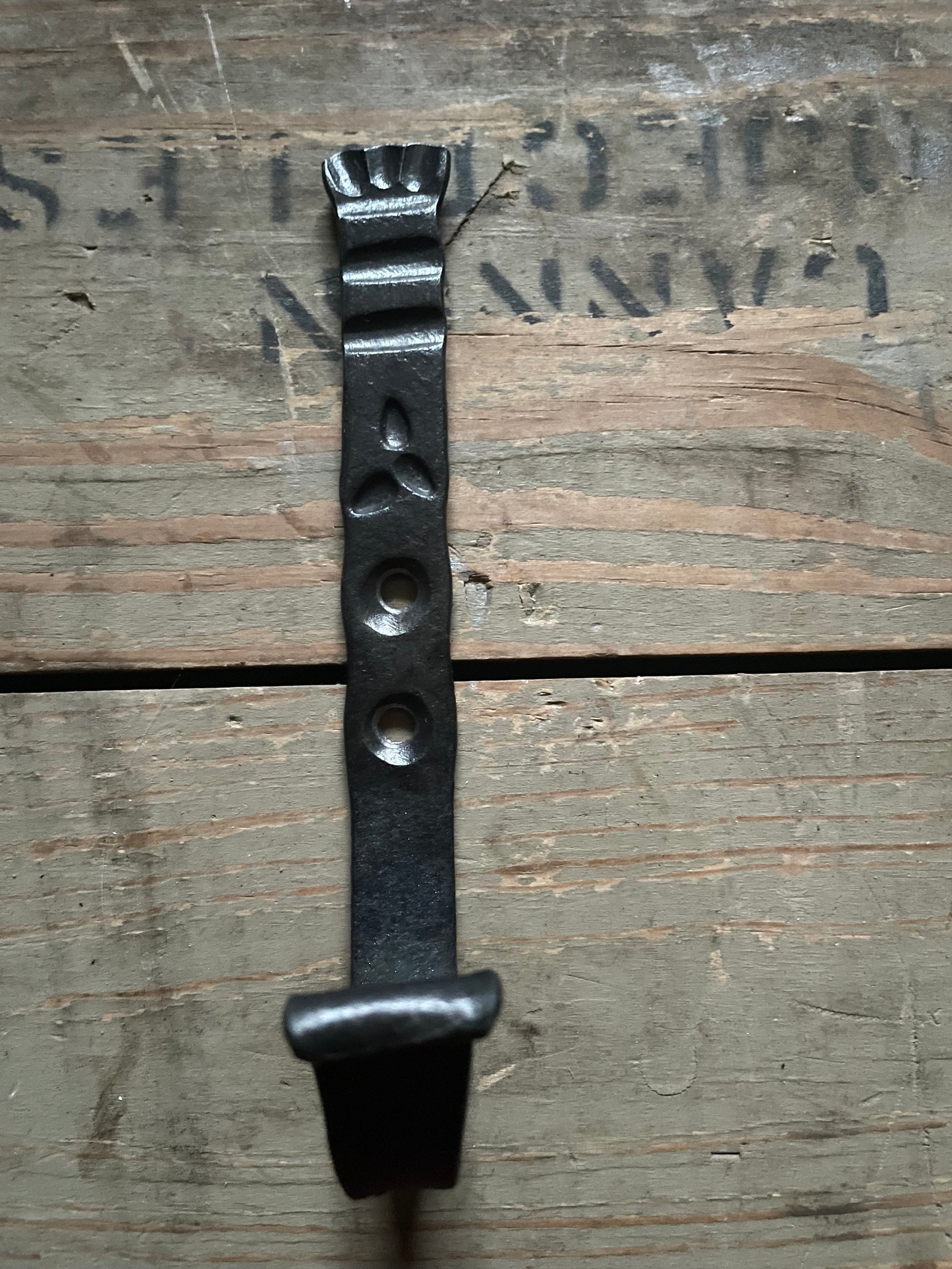 Floral Stamped Wall Hook - Pike Lake Forge