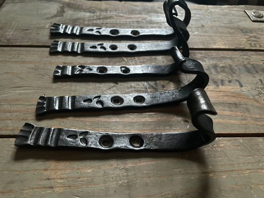 Floral Stamped Wall Hook - Pike Lake Forge