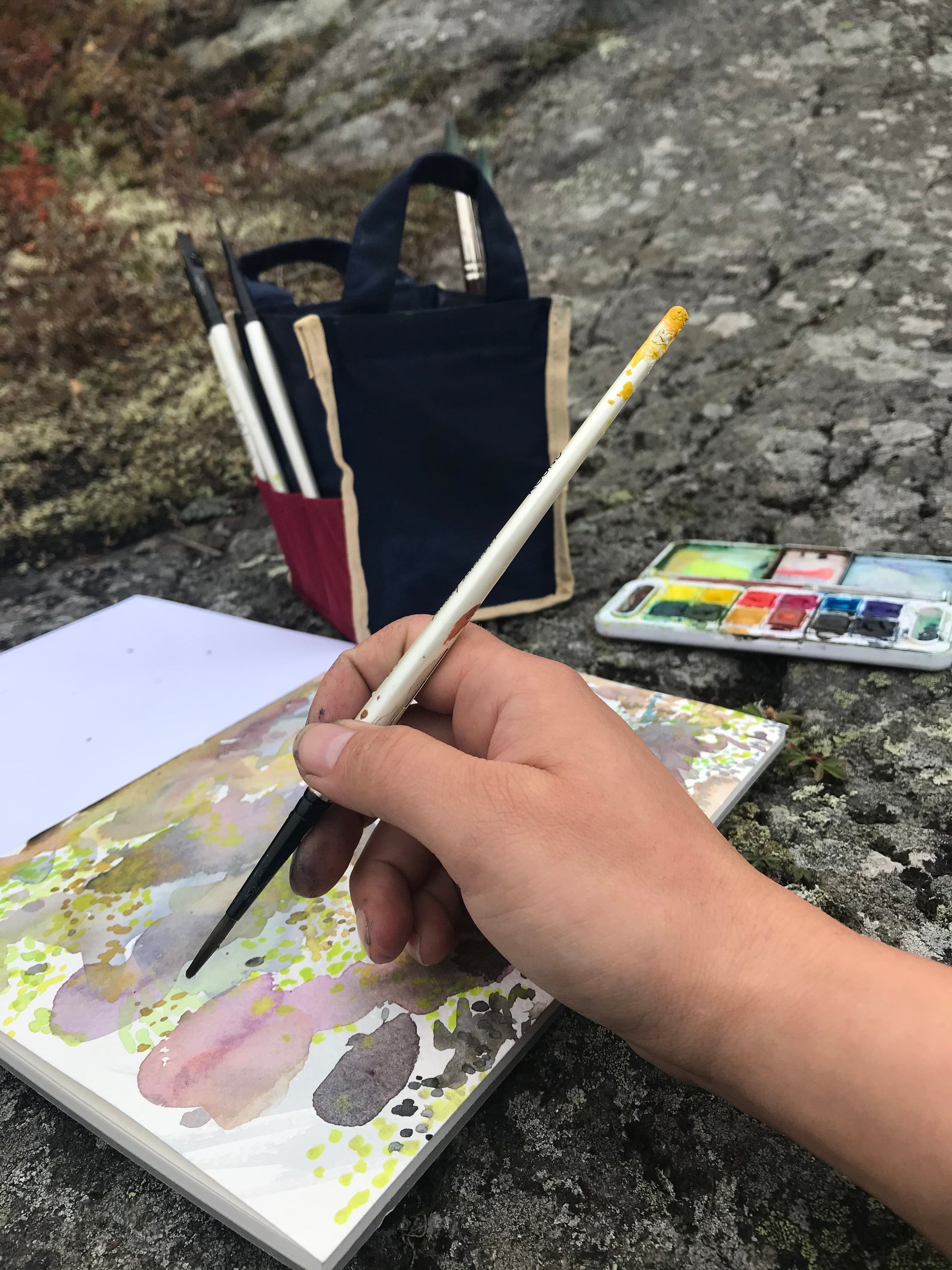 Earth Floor, watercolour painting - Pike Lake Forge