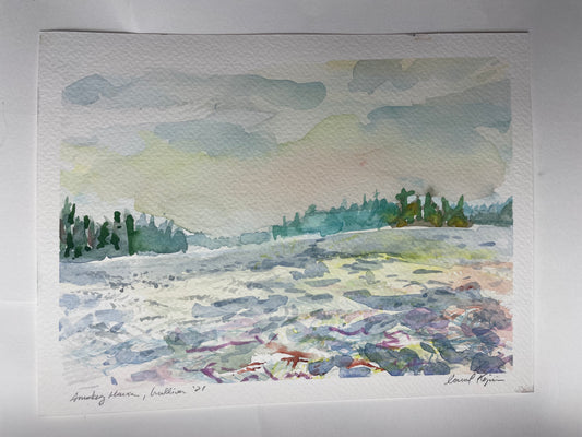Smokey Haven, watercolour painting - Pike Lake Forge