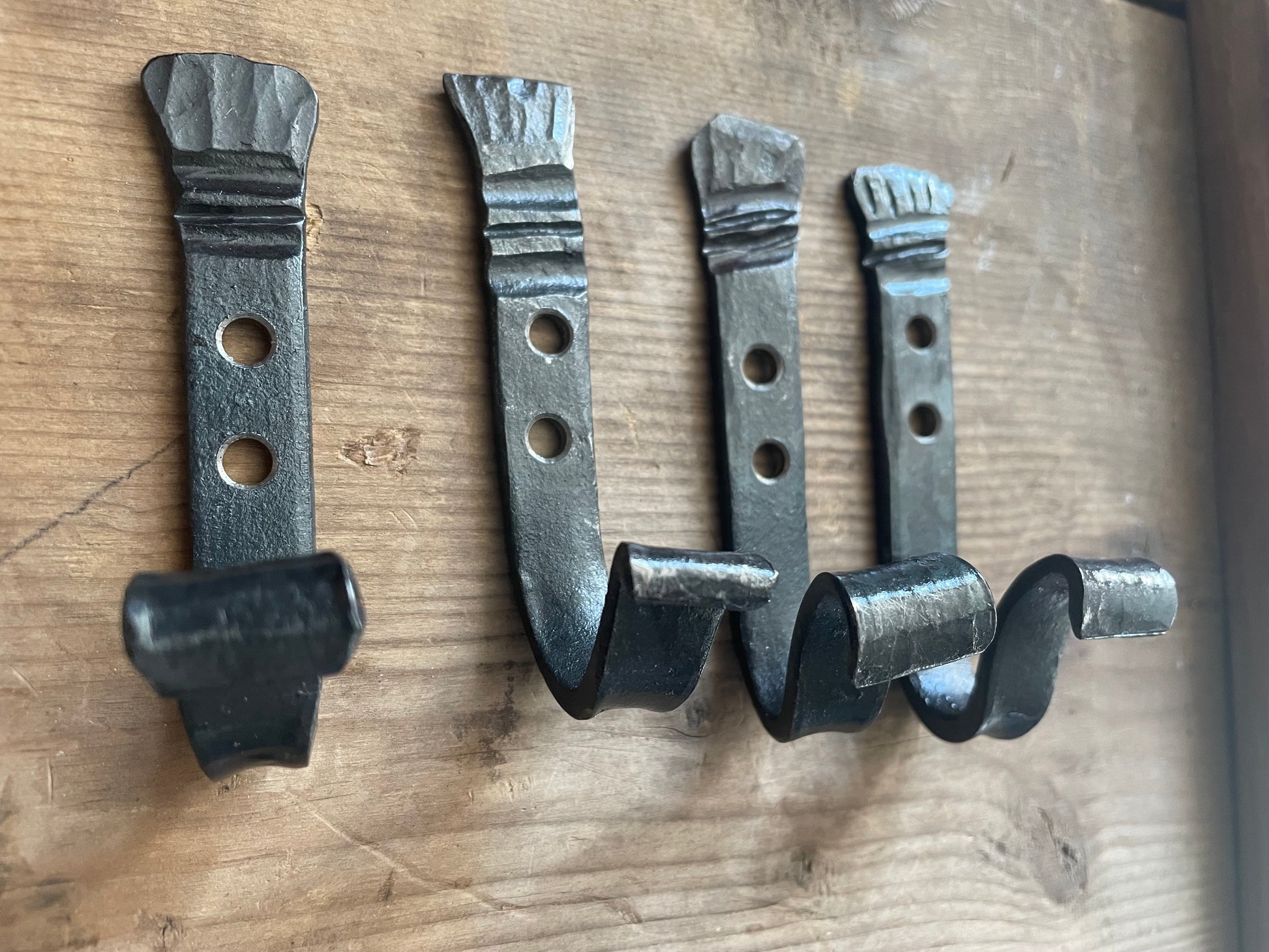 Chased Forged Wall Hook - Pike Lake Forge