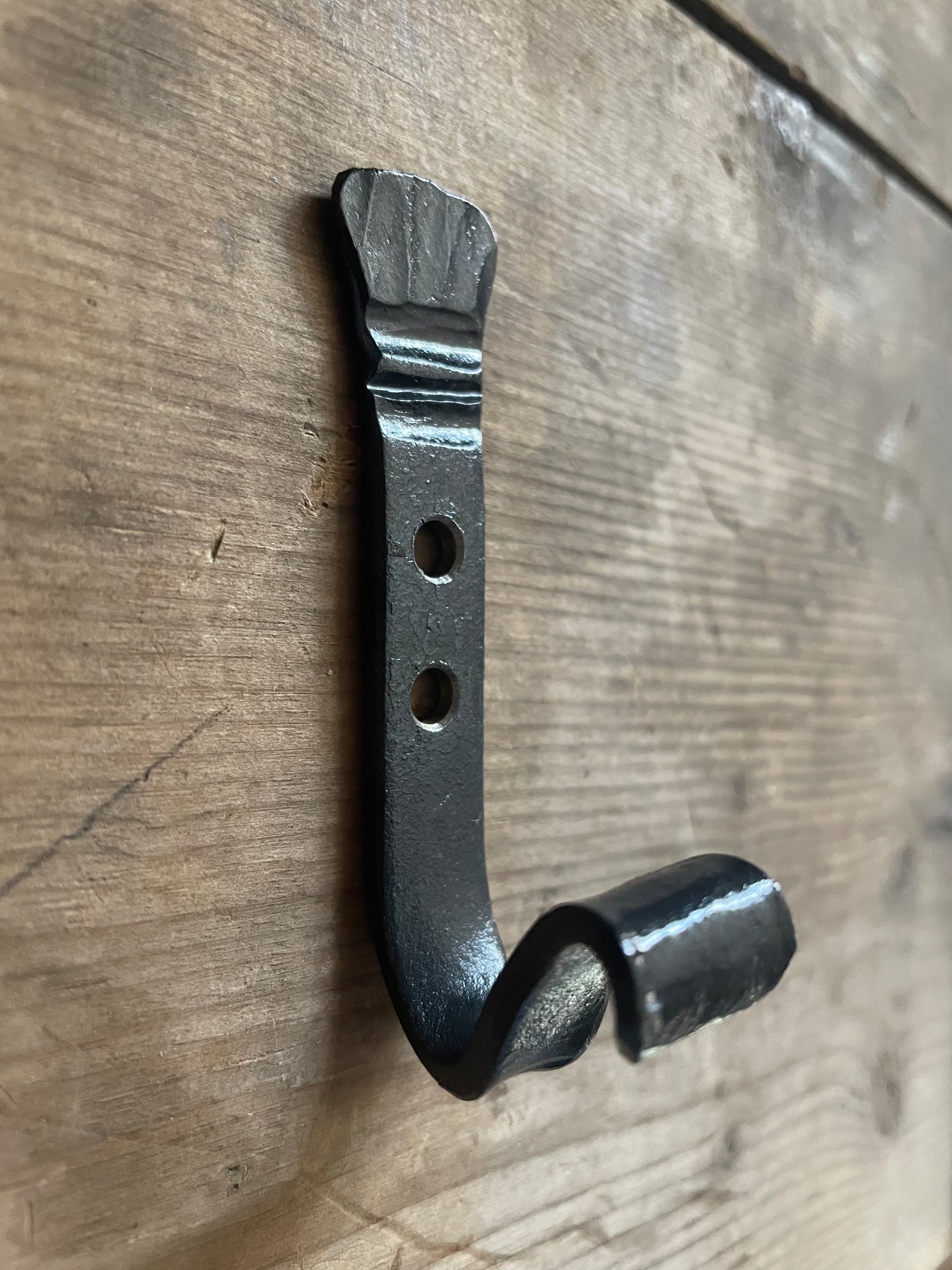 Chased Forged Wall Hook - Pike Lake Forge