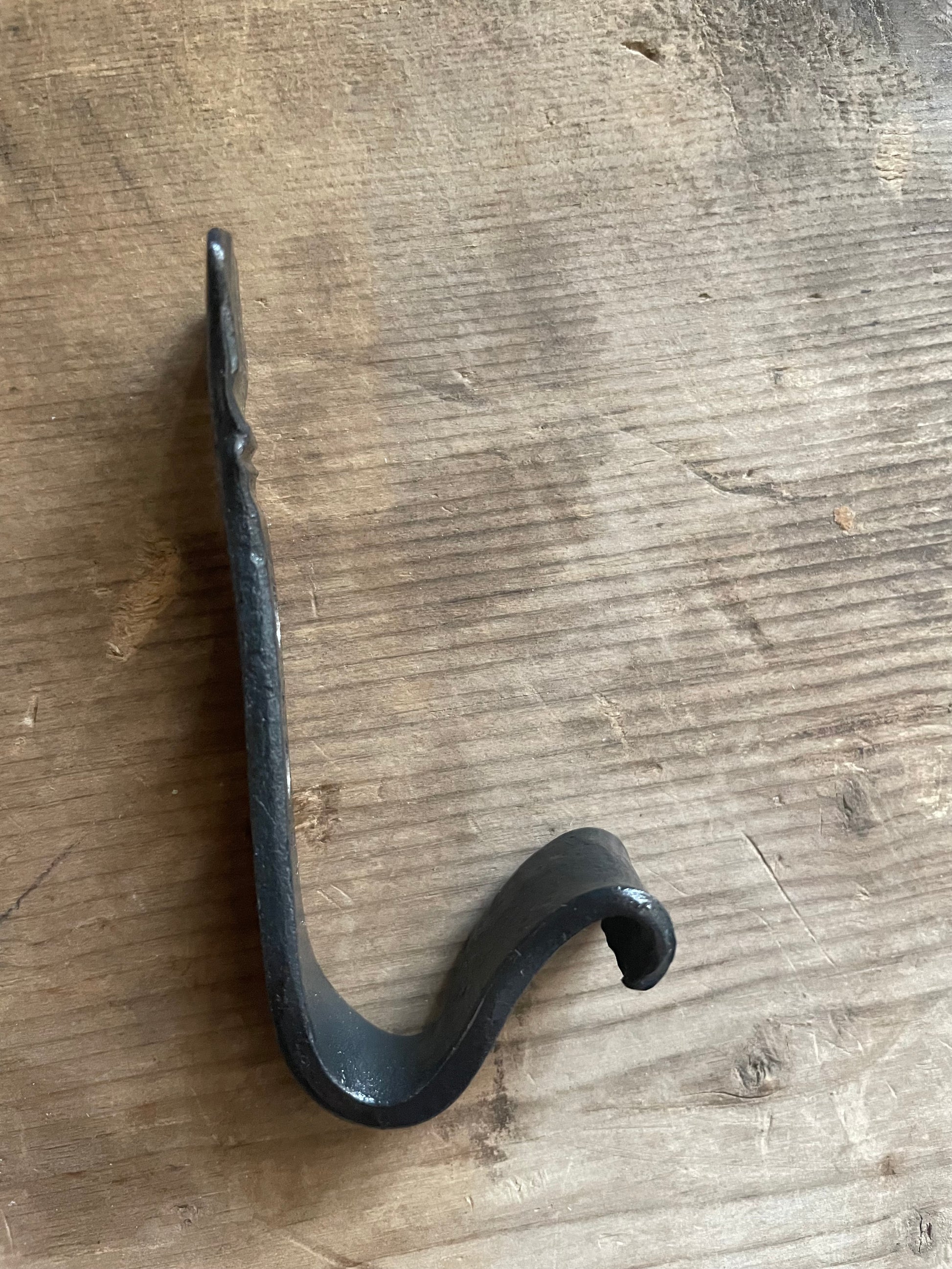 Chased Forged Wall Hook - Pike Lake Forge